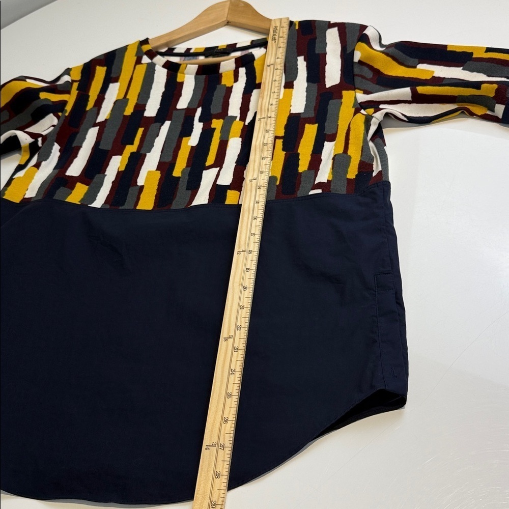 COS Multicolor Patterned Blouse with Navy Accent - Picture 8 of 9